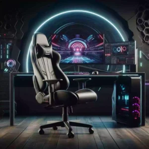Gaming chair with folding arms