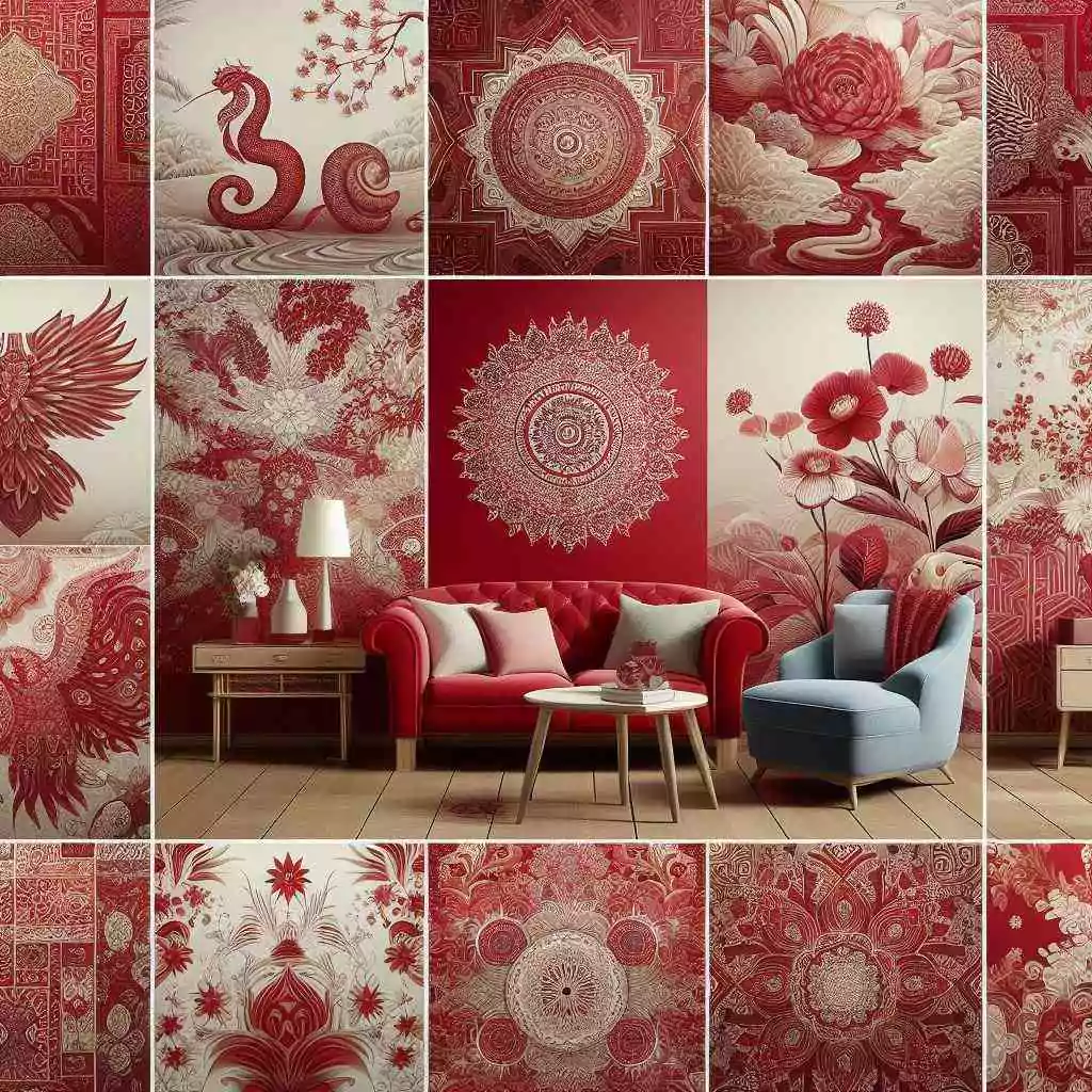 Red accent walls