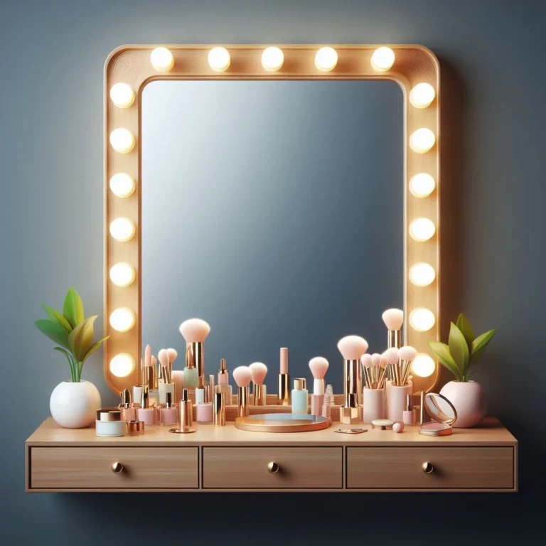 Magnifying lighted mirror