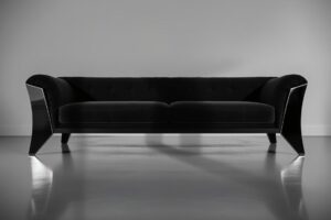 black sofa