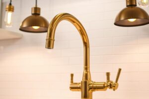 gold kitchen faucet