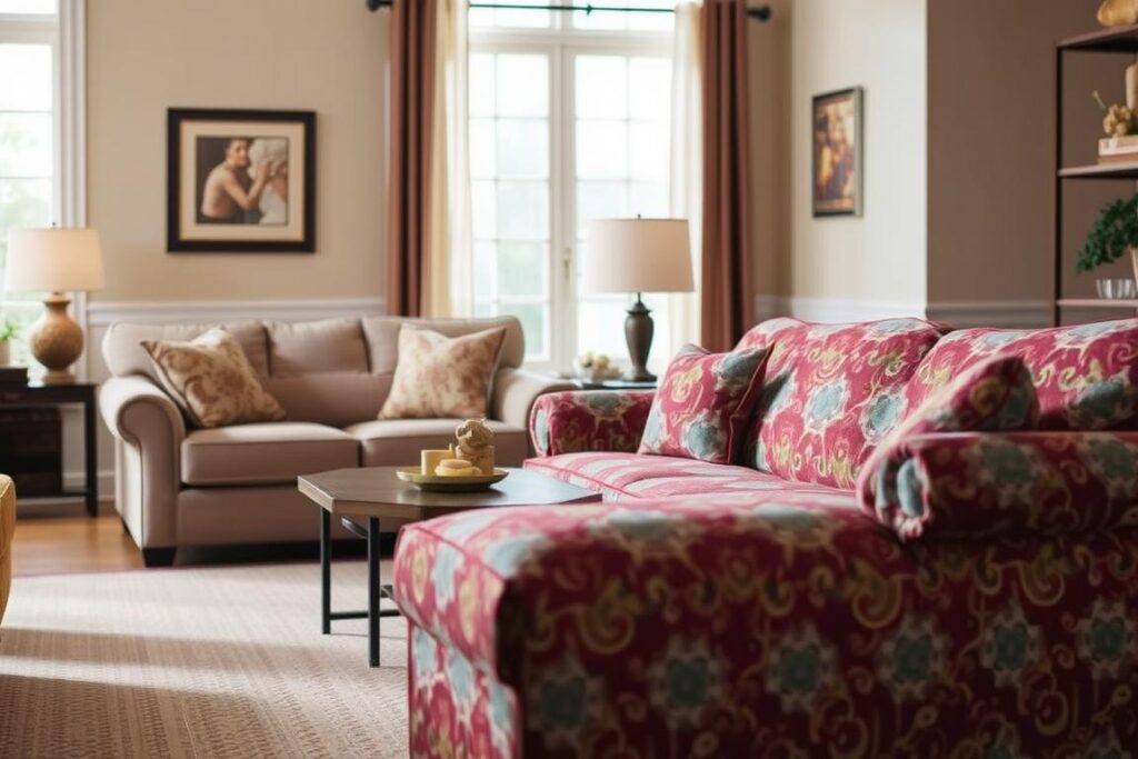neutral colored sofas and vibrant washable couches