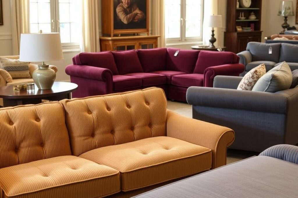 types of corduroy sofas