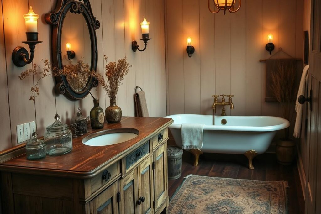 antique decor in farmhouse bathroom antique decor in farmhouse bathroom