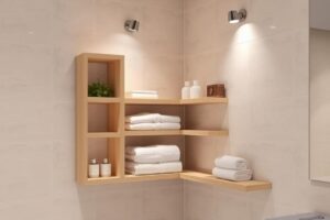 bathroom corner shelf