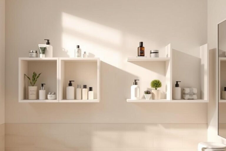 bathroom shelves