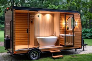 bathroom trailers for rent