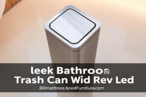 bathroom trash can with lid