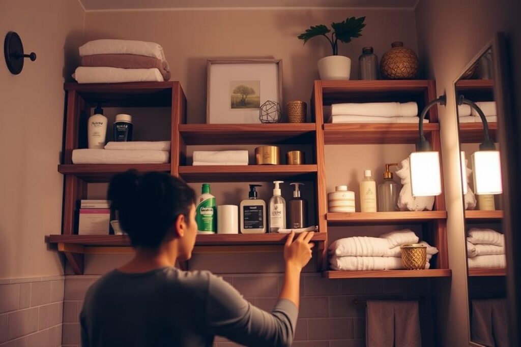 caring for bathroom shelves