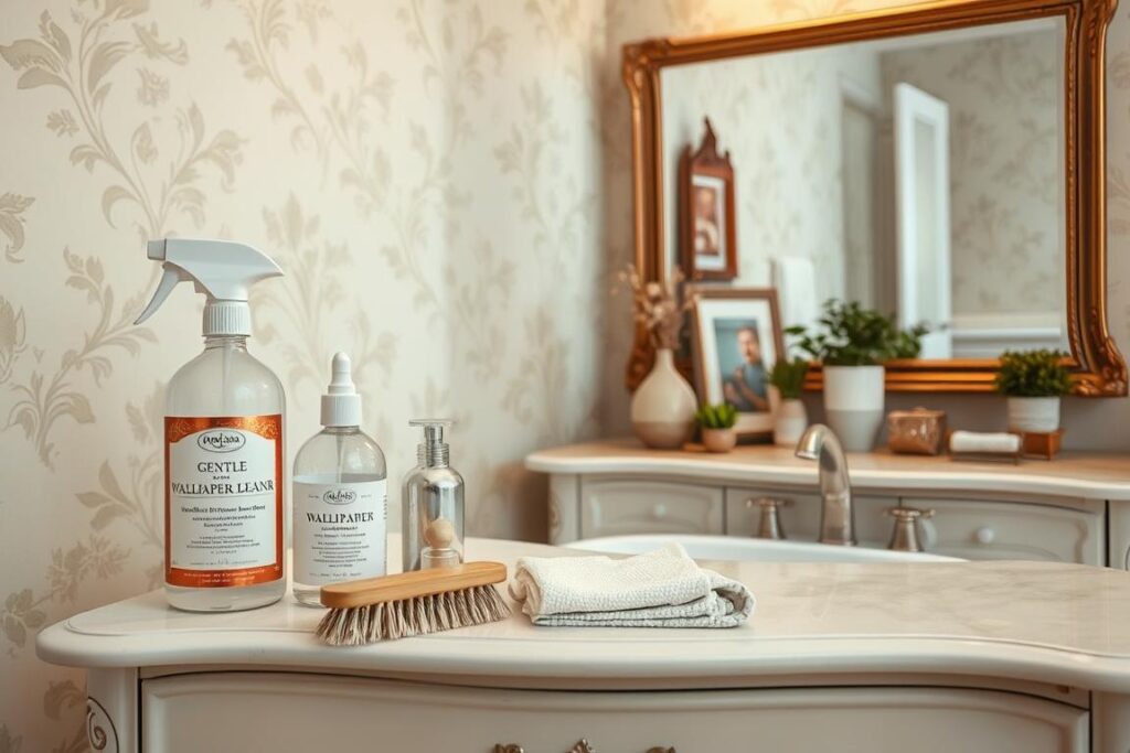 caring for bathroom wallpaper