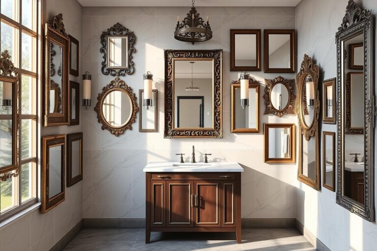 framed bathroom mirrors