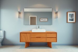 mid century modern bathroom