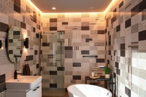 peel and stick bathroom tile