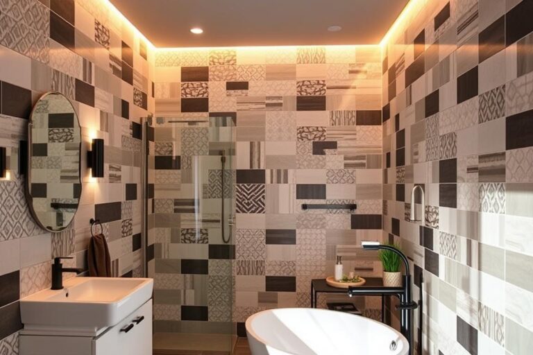 peel and stick bathroom tile