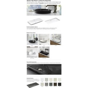 KOHLER 5400-FF Iron Plains Dual-Mount Bathroom Sink, Sea Salt
