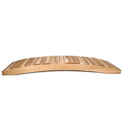 All Things Cedar FB144 Garden Bridge |12-Ft Cedar Wood Bridge for Gardens, Backyards & Streams | Easy to Assemble & Made from Untreated Western Red Cedar |142x35x15