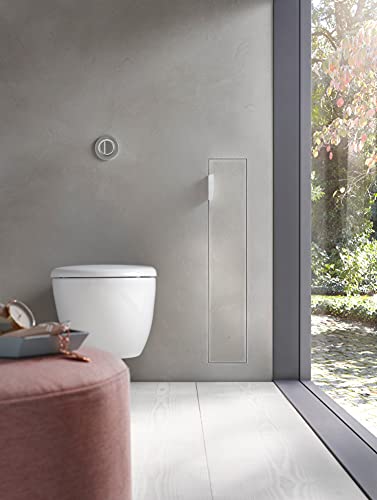 Emco Asis Plus 975611001 Flush-Mounted Toilet Roll Holder Aluminium Frame/Right Door Hinge