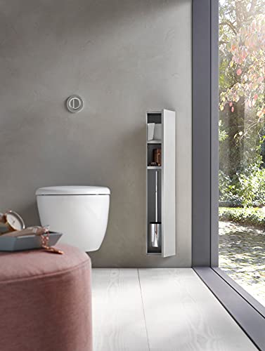 Emco Asis Plus 975611001 Flush-Mounted Toilet Roll Holder Aluminium Frame/Right Door Hinge