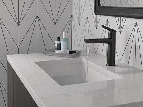 Delta Faucet Galeon Matte Black 1-Hole Bathroom Faucet, Single Hole, Diamond Seal Technology, ADA Compliant, Watersense Labeled, 571-BLMPU-DST
