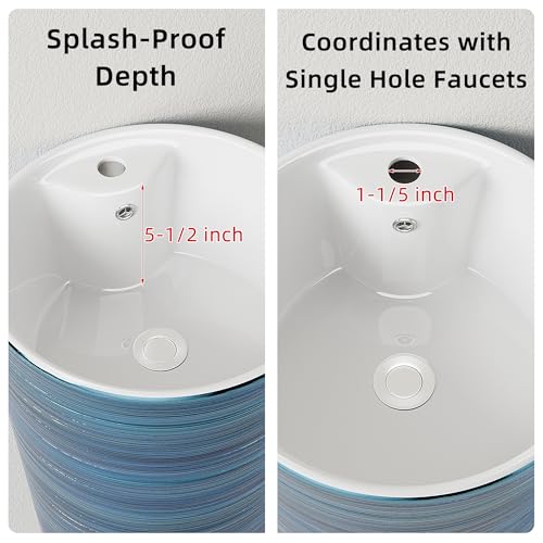 Simple Project One Piece Pedestal Sink 16