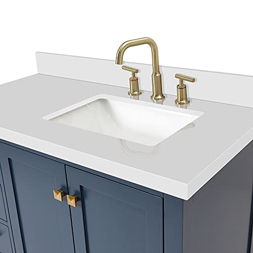 ARIEL Cambridge 43 Inch Midnight Blue Bathroom Vanity with Sink, 1.5