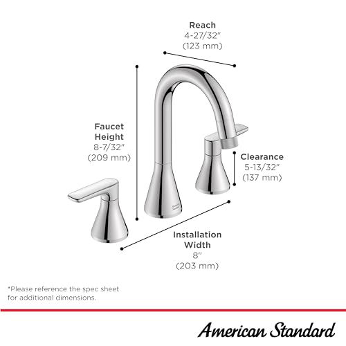 American Standard 7061821.002 Aspirations Widespread Pull-Down Bathroom Faucet, 1.2 GPM, Chrome