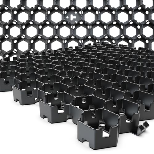 Standartpark Vodaland Permeable Pavers - HexPave Grass & Gravel Permeable Paver System - 100% Recycled PPE Plastic Pavers, Handles 27,000 lbs, 1