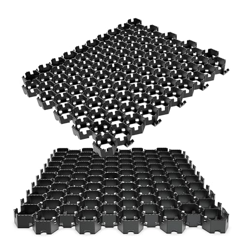 Standartpark Vodaland Permeable Pavers - HexPave Grass & Gravel Permeable Paver System - 100% Recycled PPE Plastic Pavers, Handles 27,000 lbs, 1