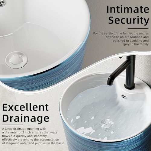 Simple Project One Piece Pedestal Sink 16