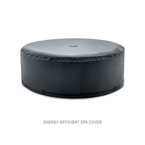 Intex PureSpa 6 Person Bubble Massage Inflatable Hot Tub Spa Set, Sahara Tan - Portable Outdoor Spa Plus Water Heater Pump, Foam Cover, Dispenser Ball