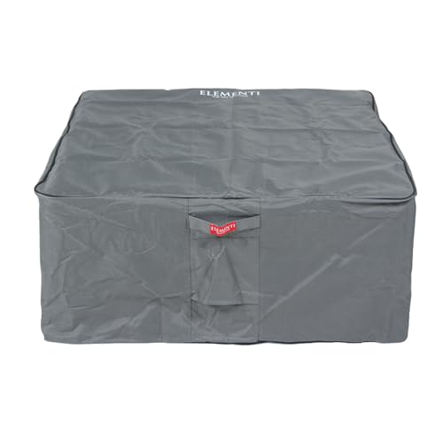 Elementi Square Outdoor Propane Fire Pit Table, Propane Firepit Table for Outside Patio Includes Canvas Cover & Lava Rocks, Outdoor Fireplace for Backyard Fire Pits & Outdoor Fireplaces