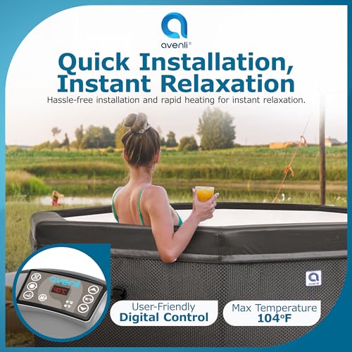 Jleisure Aegean Rigid Hot Tub Spa, Black