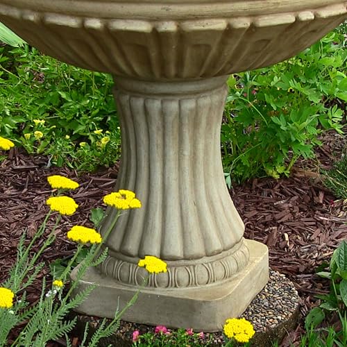 Sunnydaze Classic Designer 55-Inch 3-Tier Polystone Outdoor Water Fountain - Electric Submersible Pump - Dark Brown