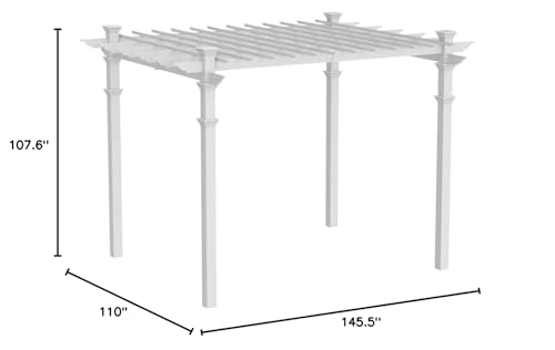 Venetian 10' x 10' Vinyl Pergola