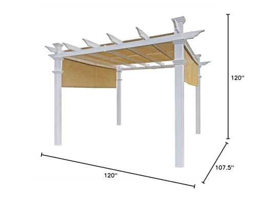 Malibu 10' x 10' Vinyl Pergola