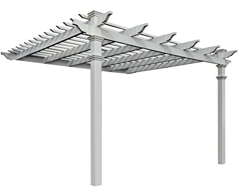 New England Arbors Freemont 12' x 12' Attached Vinyl Pergola