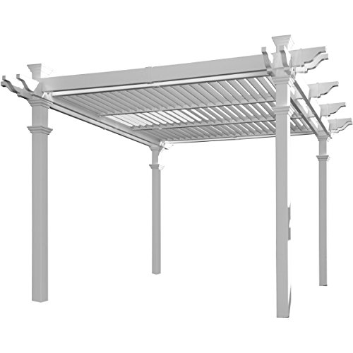 Avalon 10' x 10' Adjustable Louvered Vinyl Pergola