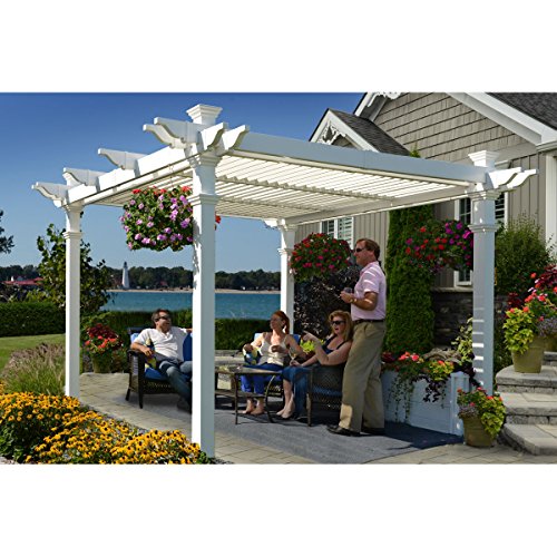 Avalon 10' x 10' Adjustable Louvered Vinyl Pergola