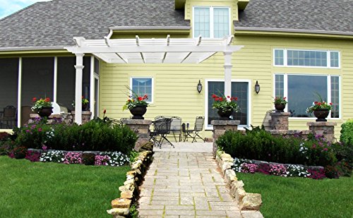 New England Arbors Freemont 12' x 12' Attached Vinyl Pergola