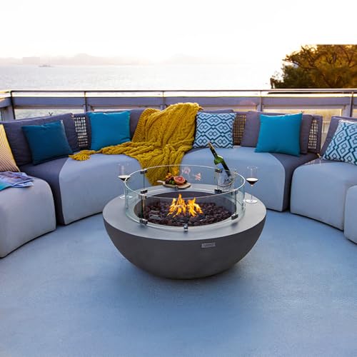 Lunar Bowl Concrete Fire Pit 42